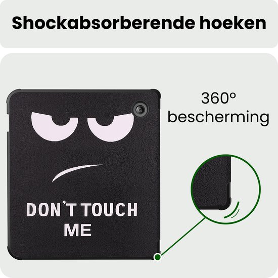Hoes Geschikt voor Kobo Libra 2 Hoesje Bookcase Cover Hoes - Hoesje Geschikt voor Kobo Libra 2 Hoes Cover Case - Don't Touch Me — afbeelding 4