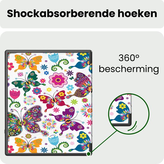 Hoes Geschikt voor Kobo Elipsa 2E Hoesje Bookcase Cover Hoes - Hoesje Geschikt voor Kobo Elipsa 2E Hoes Cover Case - Vlinders — afbeelding 5