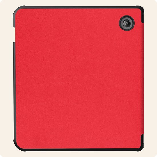 Hoesje Geschikt voor Kobo Libra 2 Hoes Book Case - Hoes Geschikt voor Kobo Libra 2 Hoesje Book Cover - Rood van Hoesje  — afbeelding 4