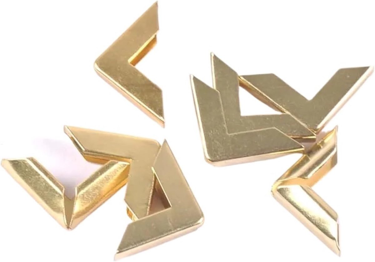 Metalen Hoeken - Boek Decoratie - Ambachten Maken - Zelfklevend - 16x16mm - Goud
