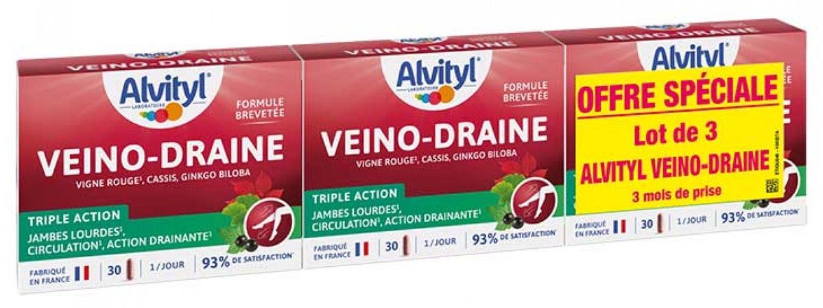 Alvityl Aderontsteking Verpakking van 3 x 30 Capsules