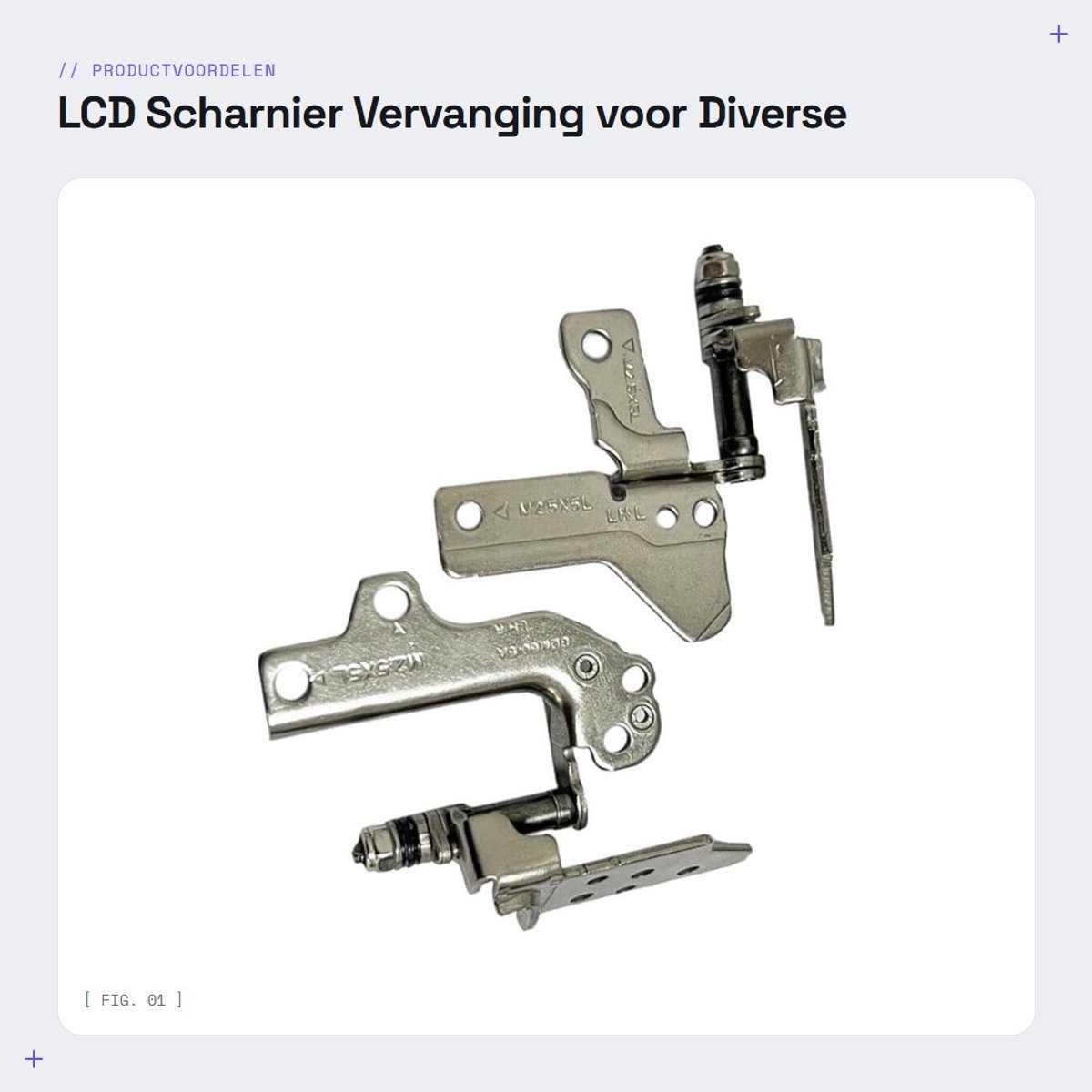 Dailygoods- LCD Scharnier Vervanging voor DELL Inspiron 3510/3511/3515 - Vostro 3510/3515/3520 - GDM50 - 87GX7 NVGVH - Veilig verpakt in kartonnen doos