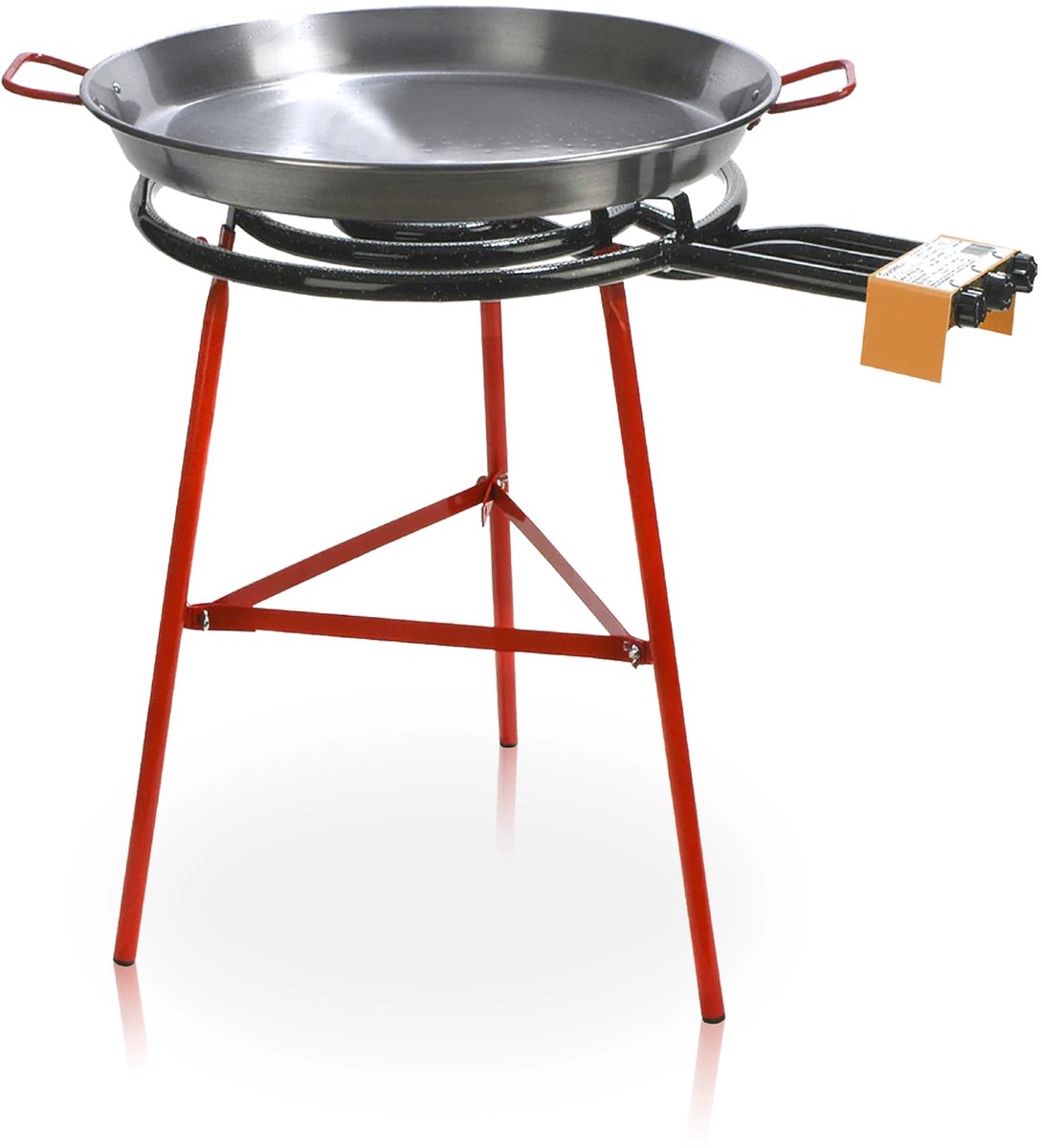 Le Pratique | "Garcima Ibiza" Paellapan (70cm) & 3 pits Gasbrander (60cm) | Complete Set | Hoog model | Geschikt voor max. 26 personen | CE-gecertificeerd | Made in Spain