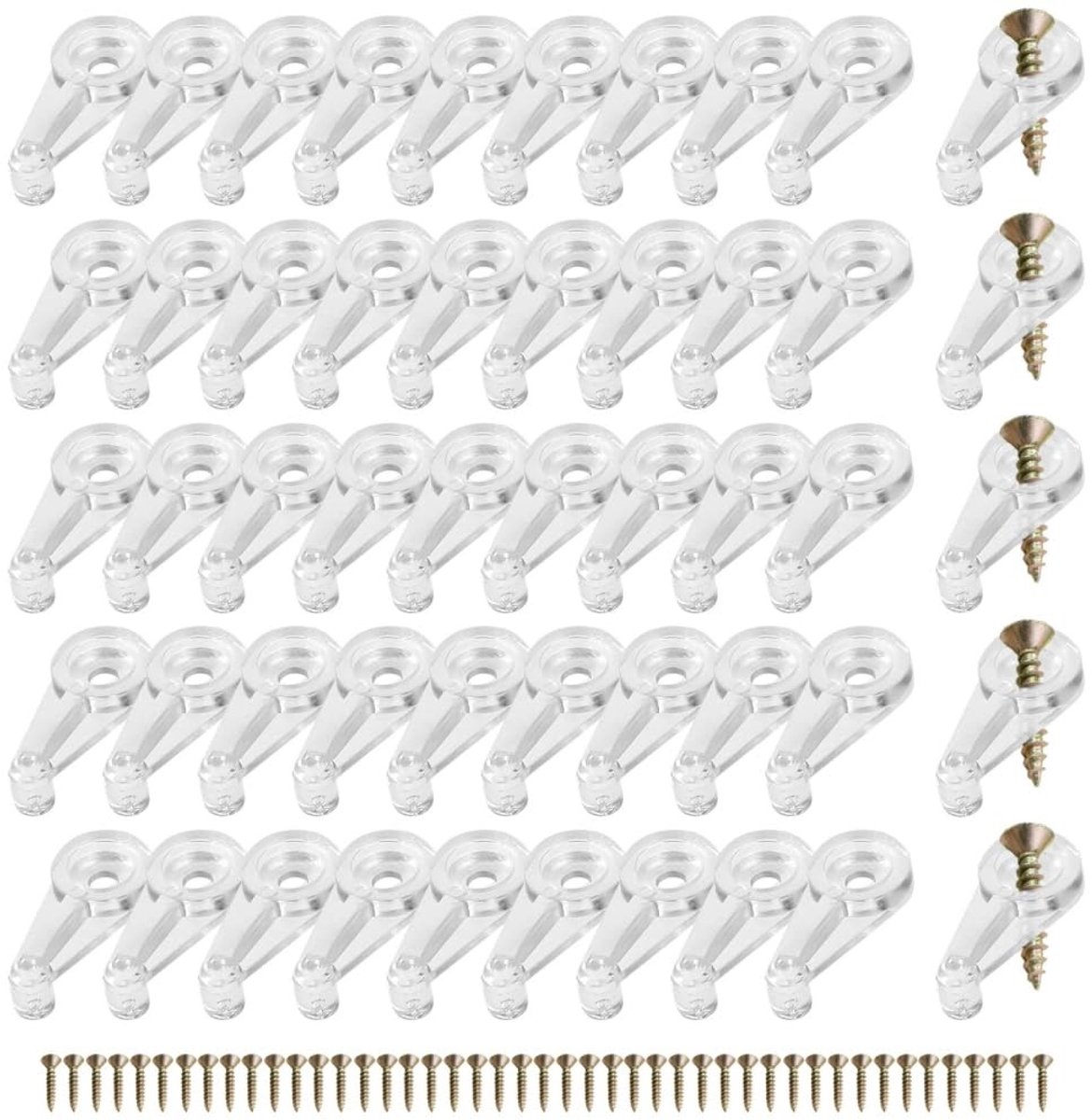 Dailygoods- Retainer Clips 50 Stuks - Bevestigingsclips Auto - Stevig Kunststof - Eenvoudige Installatie - Transparant - Inclusief Schroeven