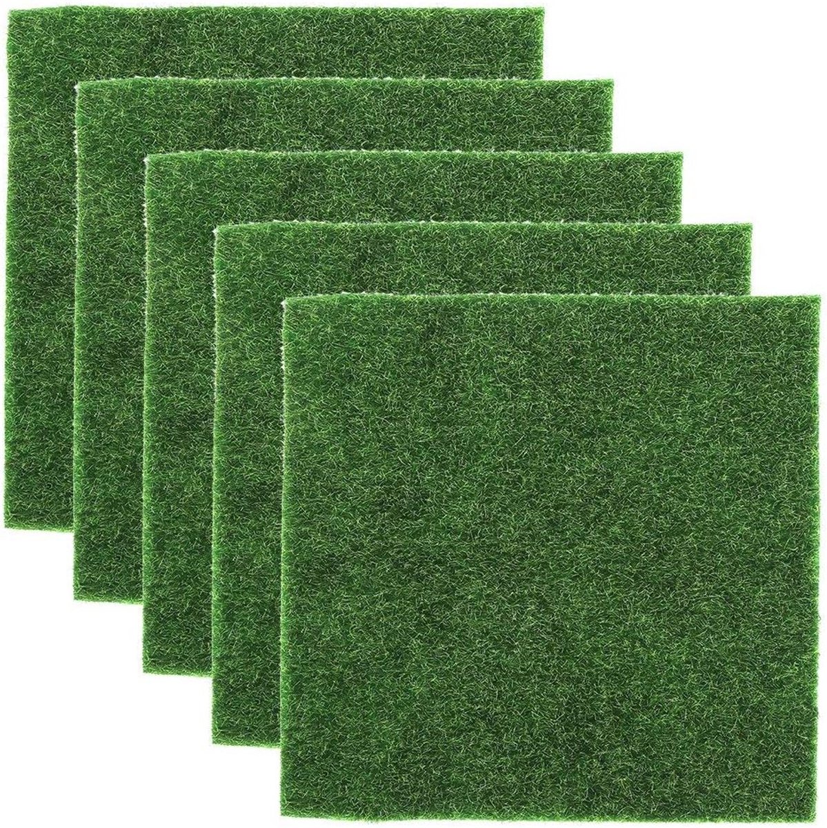 Kunstgras Tegels - Decoratie Gras - Landschapsarchitectuur Diy - Creatieve Groene Simulatie - 30x30cm - Groen