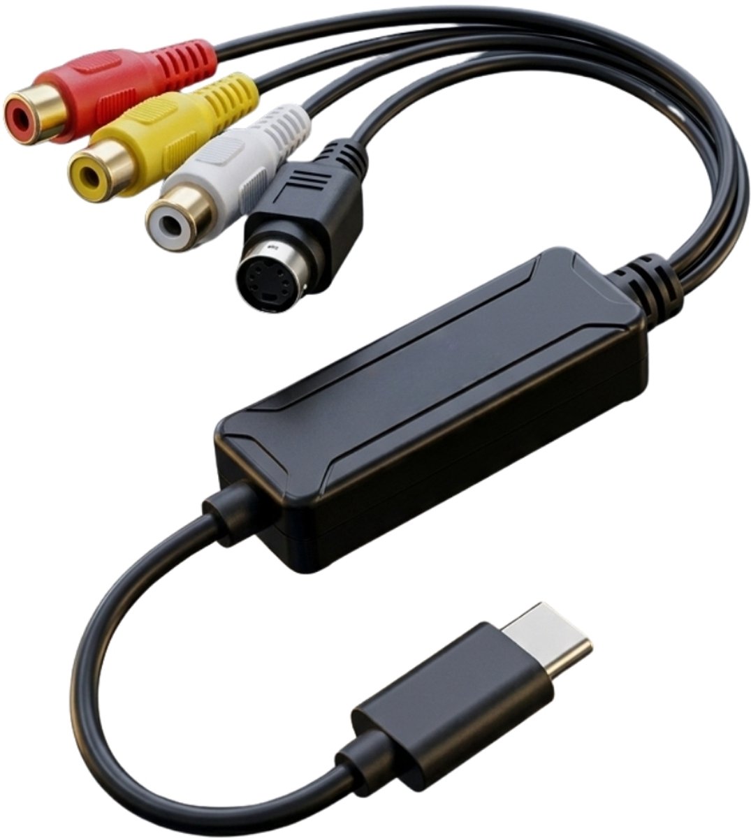 Delmark USB-C Video Grabber - AV naar USB-C Laptop of mobiel - RCA Video-opnamekaart