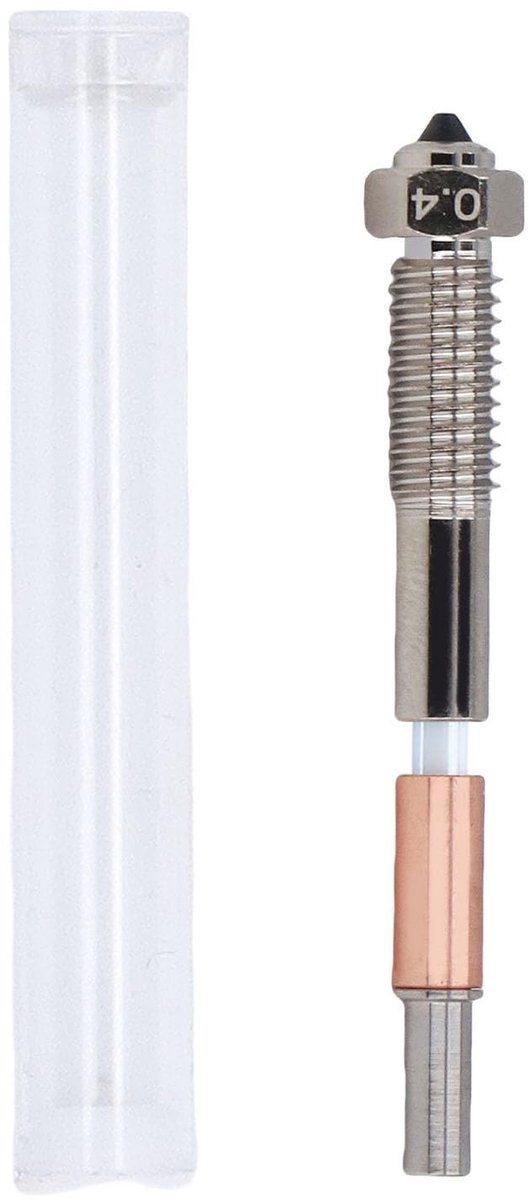 Dailygoods- Printermondstuk Hoge Stroom 0,4 Mm - Quick Swap - Koperlegering/Gehard Staal - Naadloze Pasvorm - Hoge Gladheid - Precisie Engineering - 3D-printer Nozzle