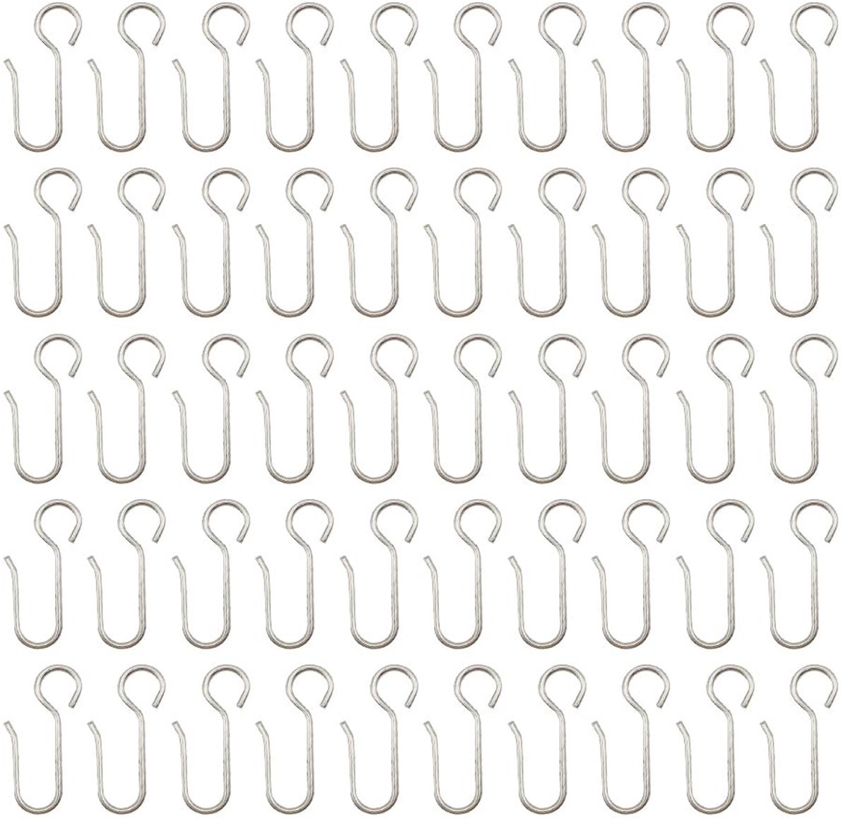 Dailygoods- Gordijnrailrol Roestvrij Staal - Gordijnhaken - Rolluikrol - Stuurrol - Douchegordijnen - 50 Stuks 40 mm - Gordijnhaak