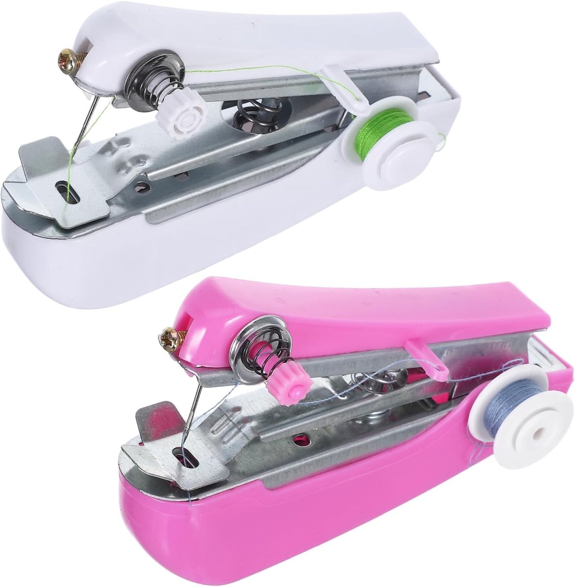 Handnaaimachine - Mini Naaiset - Snelle Herstellingen - Handmatige Bediening - 10x7x2.5 cm - Gemengde Kleur