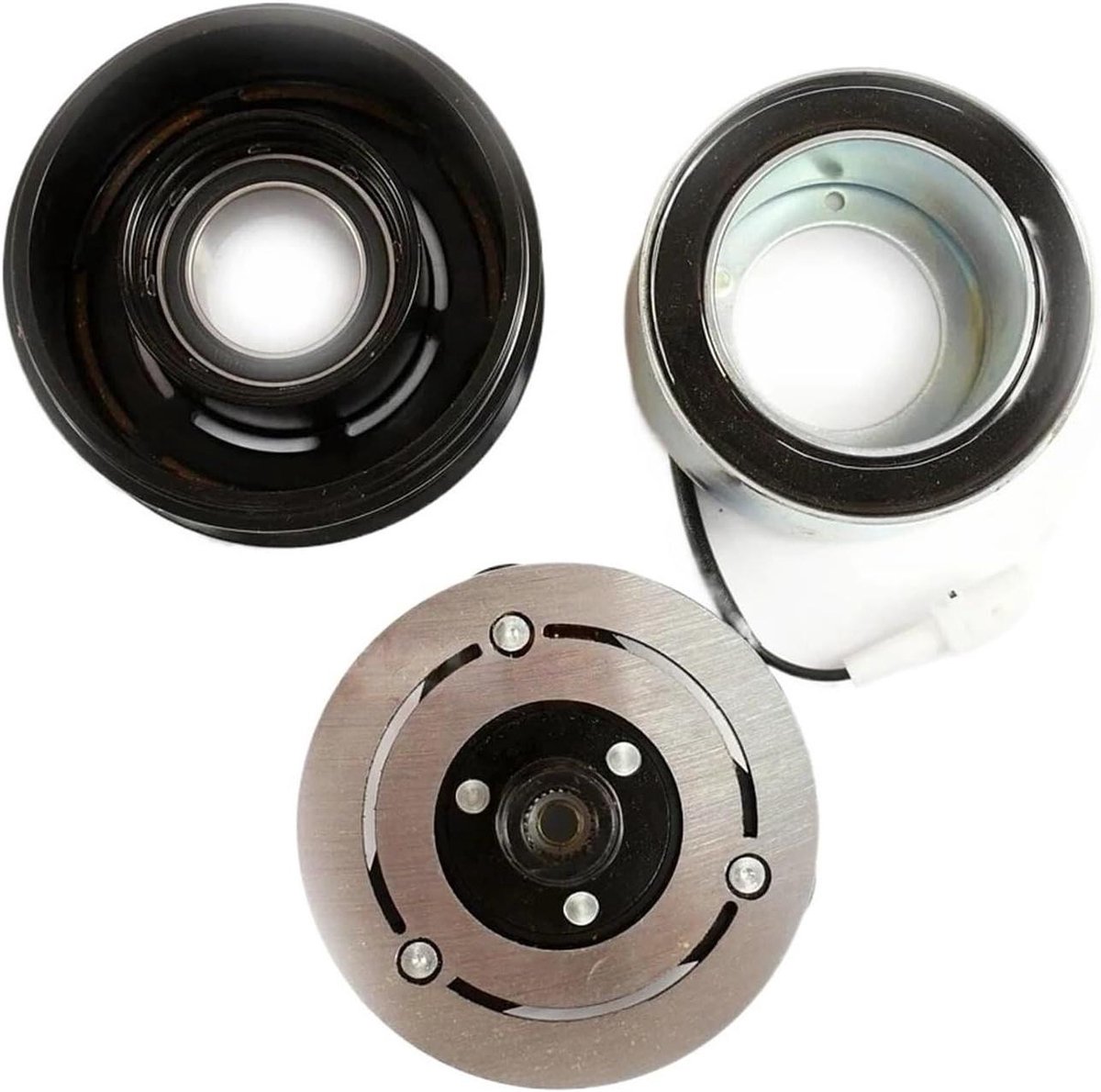 Airco Compressor Poelie - Koppelingsset - Auto Onderhoud - Corrosiebestendig - 100MM Diameter - Zwart