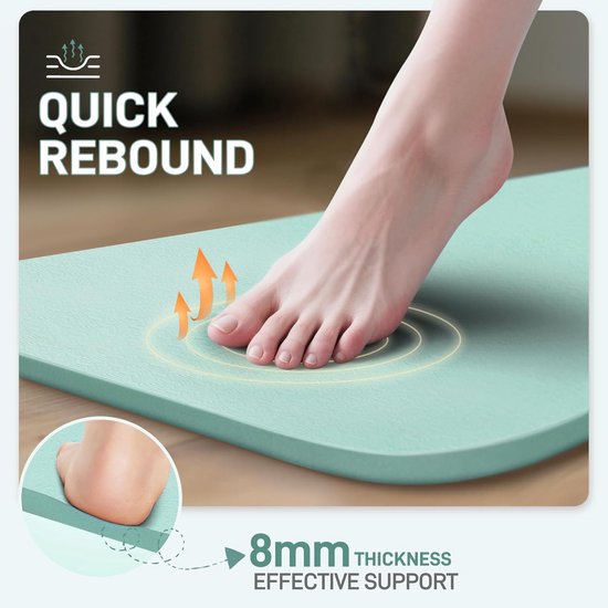 Yogamatten - Trainingsmat - Opvouwbare Yogamat - Gymnastiekmat Pilatesmat - Oefenmat - 183 X 81 X 8 mm - Antislip - Draagbare - Brede - Voor Dames en Heren - Yoga, Stretching, Pilates, Andere Oefeningen, Slaapmat — afbeelding 5