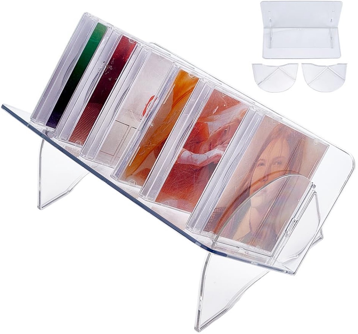 Dailygoods- DVD Houder - Acryl Boekenkast - Compact 31x18x13,8 cm - Helder Transparant - Desk/Plank Opslag - Duurzaam Design - Boekenplank