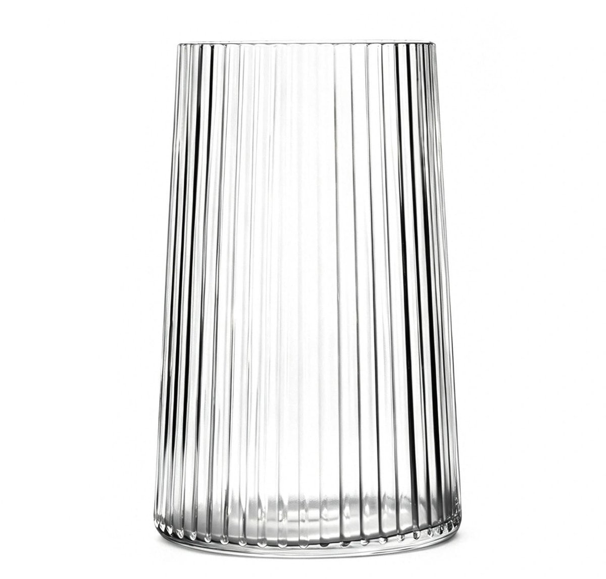 Dailygoods- Glazen Vaas Cilinder - Transparant - Modern - Decoratief - 11 x 11 x 25 cm - Stevig Ontwerp - Bloemenvaas