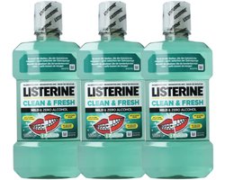 Listerine Clean & Fresh Mondwater - 3 x 500 ml