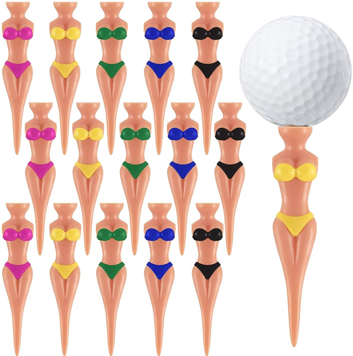 Dailygoods- Golf Tees 76 mm - Kunststof - 10 Stuks - Duurzaam - Golf Accessoires - Cadeau voor Golfliefhebbers - Golfaccessoires