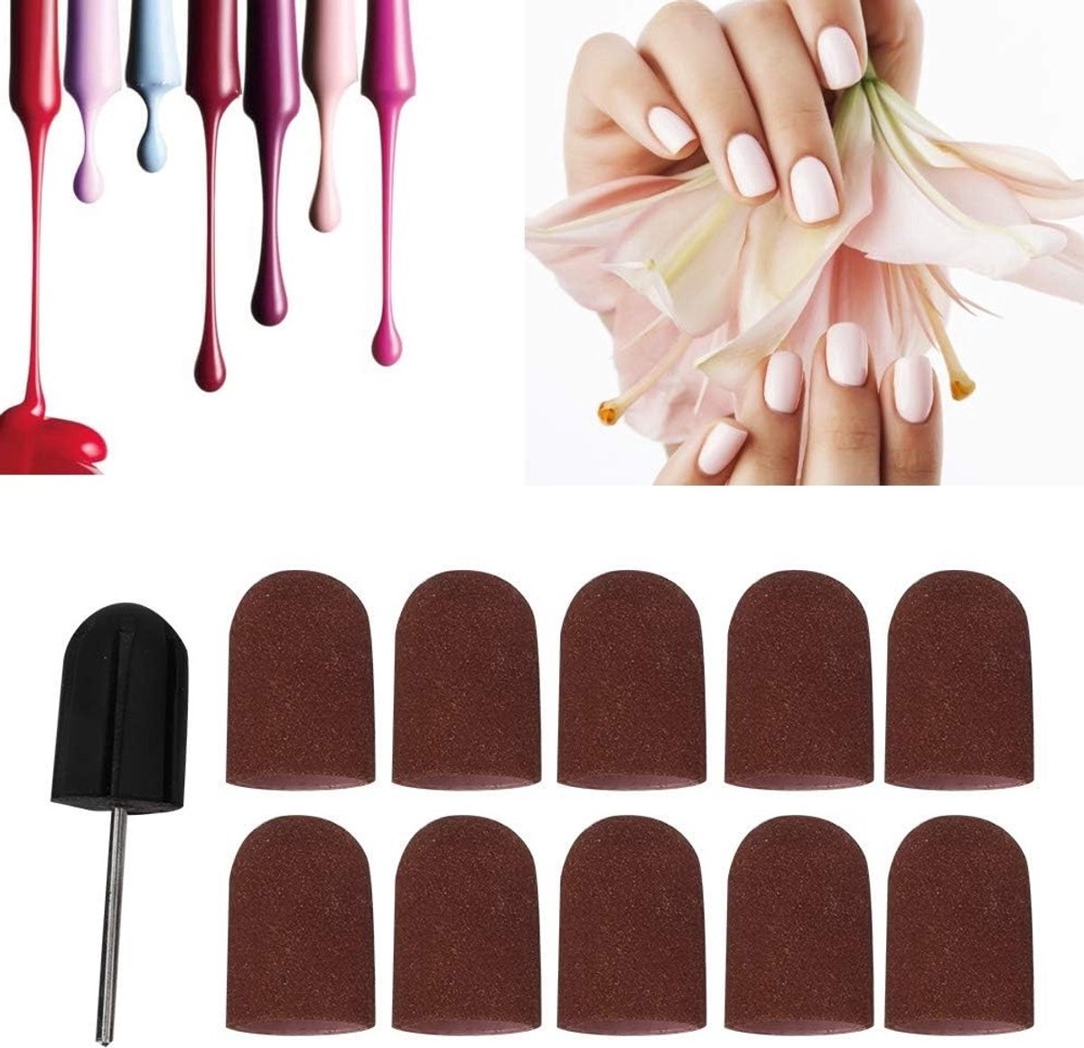 Set van 10 Stuks Voetverzorging Callus Verwijderaar, Elektrische Pedicure Machine Accessoires, Super Grof Callus Snijder en Vijl voor Manicure en Pedicure