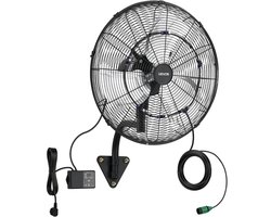 VEVOR 95W Industriële Wandventilator 56 cm, 7 m/s Oscillerende Wandventilator met Afstandsbediening, Vernevelingsfunctie & 18-uurs Timer, Commerciële Industriële Ventilator IP44 Waterdicht voor Werkplaats, Garage, Magazijn, Zwart