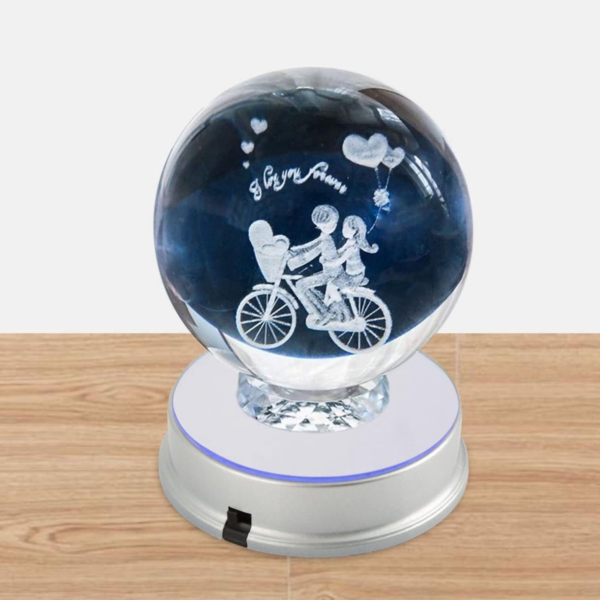 Dailygoods - Led-lichtdisplay - Kristallen Display - Multifunctioneel - Rond - Kleurrijk LEDlicht - Geschikt voor Glaskunst - 2 lampen