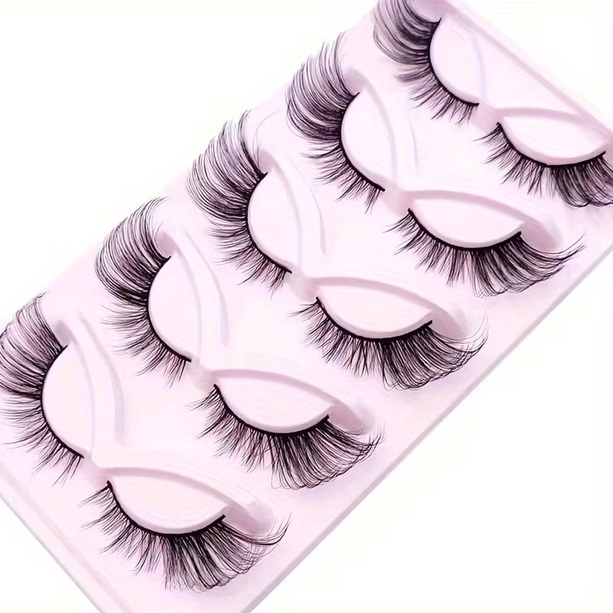 @ Lu’s Today® – Basic Beauty Essentials – Nepwimpers - Wimperstrips – 5 Paar – Faux Mink Style – 24 mm – Zwart – Herbruikbare Nepwimpers