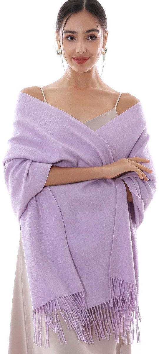 Dailygoods- Sjaal Dames - Zachte Warme Winter Sjaal - Elegant Accessoire voor Bruiloft/Avondfeest - Veelzijdig te Dragen - Comfortabel en Tijdloos - Perfect voor Formele Diner - Shawl