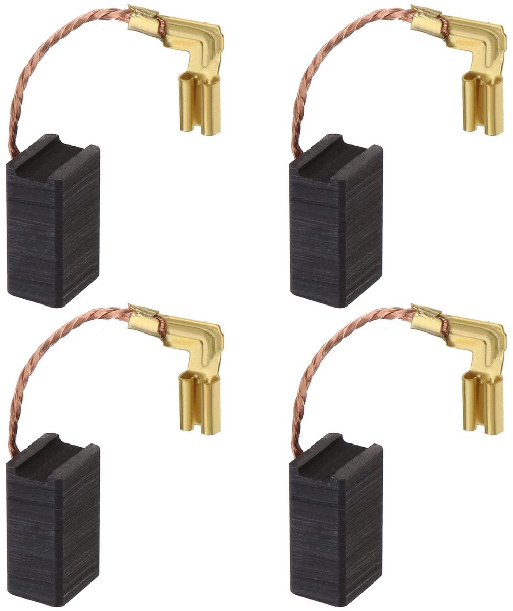 Dailygoods - Koolborstels voor Schuurmachines - Vervangingsonderdelen - Hoogwaardige Carbon en Metaal - 2 Paar Inclusief Veer Connector - Compatibel m...