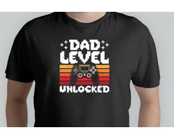 Dad Level Unlocked - T Shirt - cute - kawaii - Gift - Cadeau - schattig - schattigdesign - liefdesign - pastelkunst - Funny - BestePapa - Vader