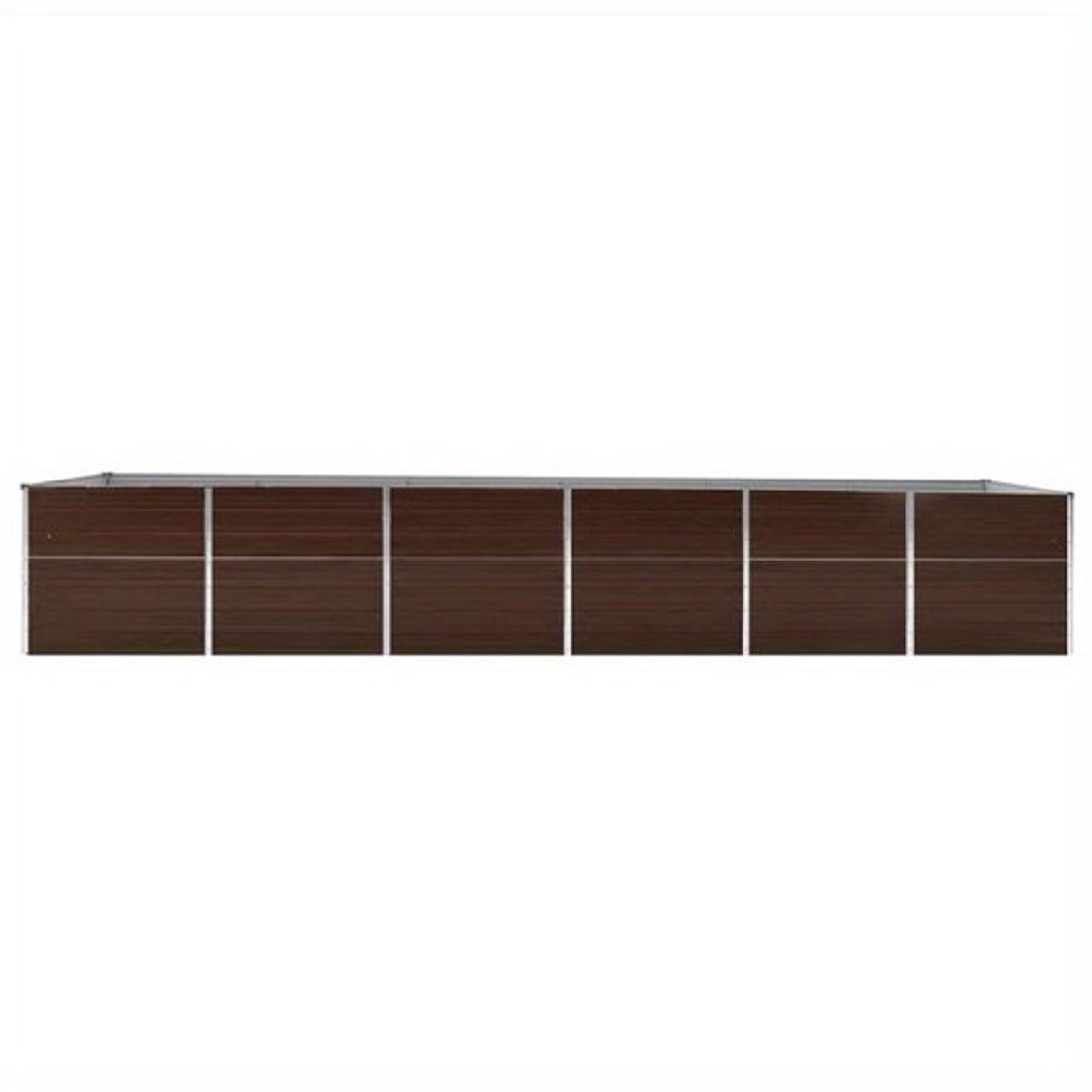 Moestuinbak – Verhoogde Kweekbak – Plantenbak – Tuinbak – Bloembak – Gegalvaniseerd Staal – Groot Formaat 480x80x77 cm – Weerbestendig Bruin Rustiek Design