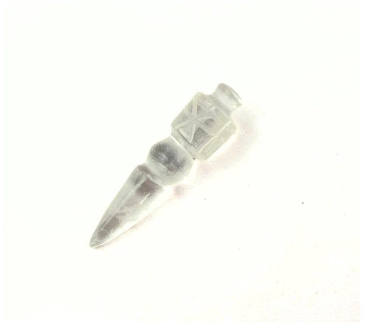 Dailygoods- Phurba Mini 2 Inch - Kristal Dolk - Tibetaans Ritueel Instrument - Kila - Chakra Balans - Inclusief Boekje 40 Pagina's - Ritueel Mes