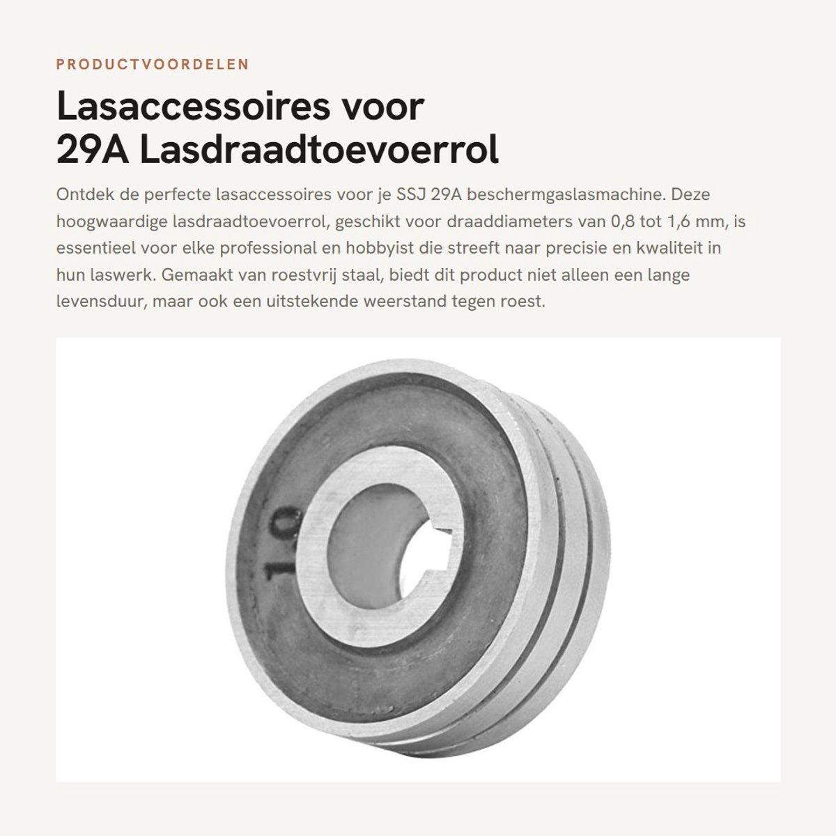 Dailygoods- Lasaccessoires Hoogwaardig RVS - Draadtoevoerrol 0,8-1,6 mm - Geleidingswiel - Lasdraadtoevoer - Schokbestendig - Langdurige levensduur - Lasdraad