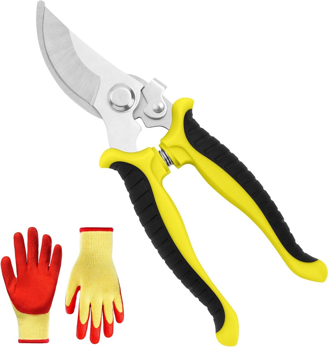 Professionele Bypass Snoeischaar met Handschoenen, Ideaal voor Tuinieren en Bloemschikken, Perfecte Tuinaccessoires voor Mannen en Vrouwen