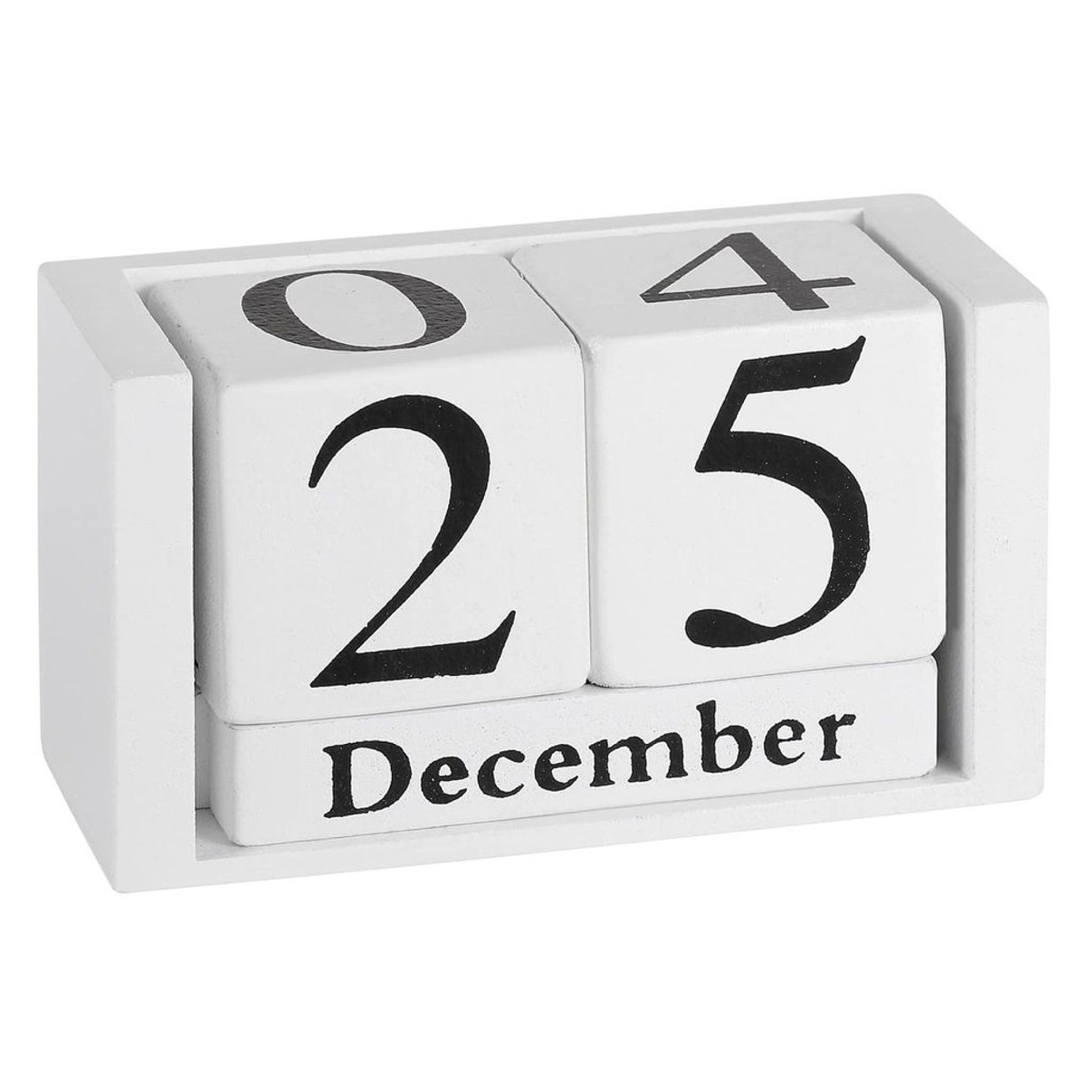LISM-Houten bureaukalender, handmatig verstelbaar, duurzaam, stijlvol en uniek, Geschikt voor thuis of op kantoor, wit.