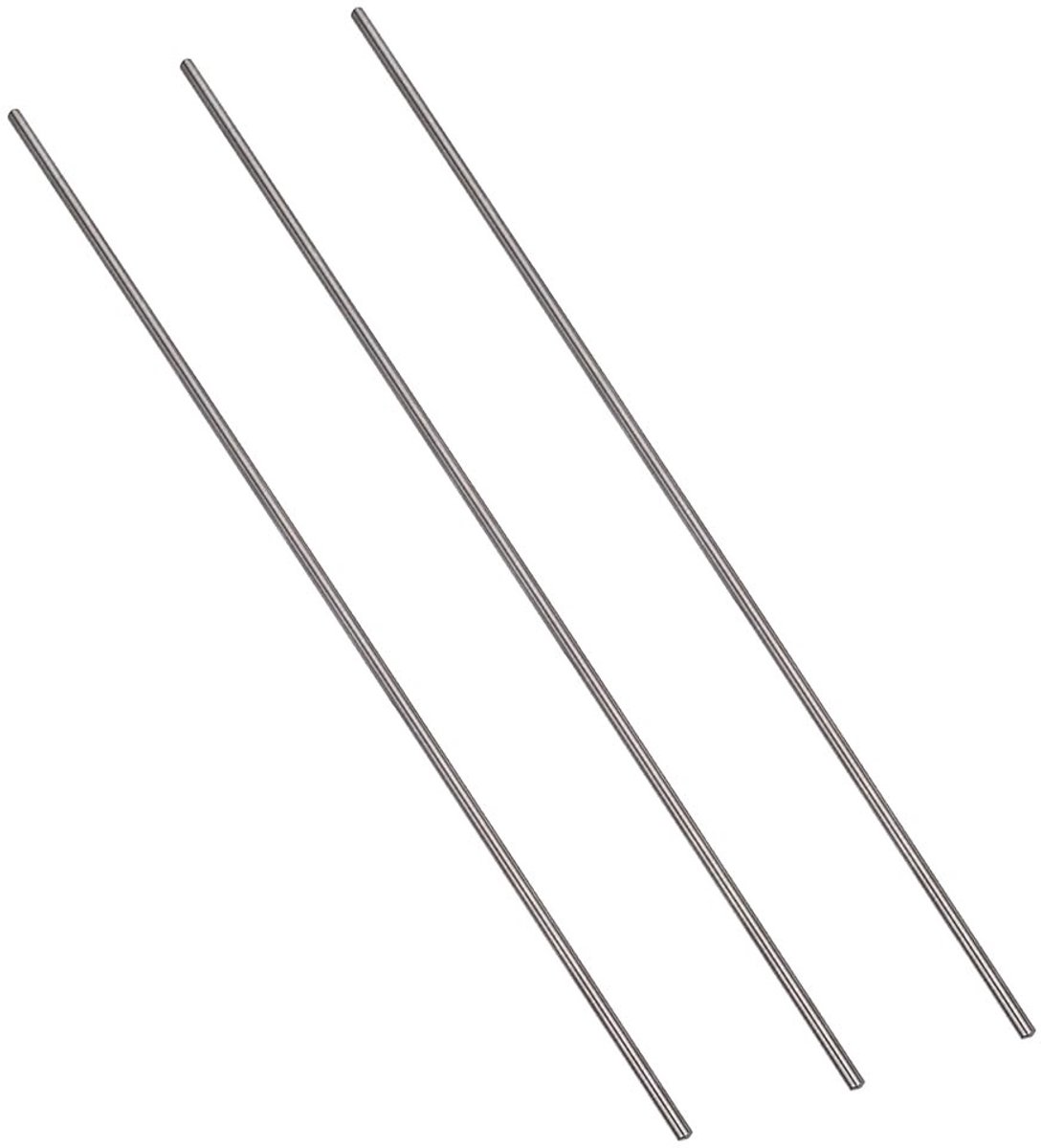 Dailygoods- Titanium Staaf 3 Stuks - Ronde Stang - Diameter 6 mm - Lengte 48 cm - Lichtgewicht - Hoge Sterkte