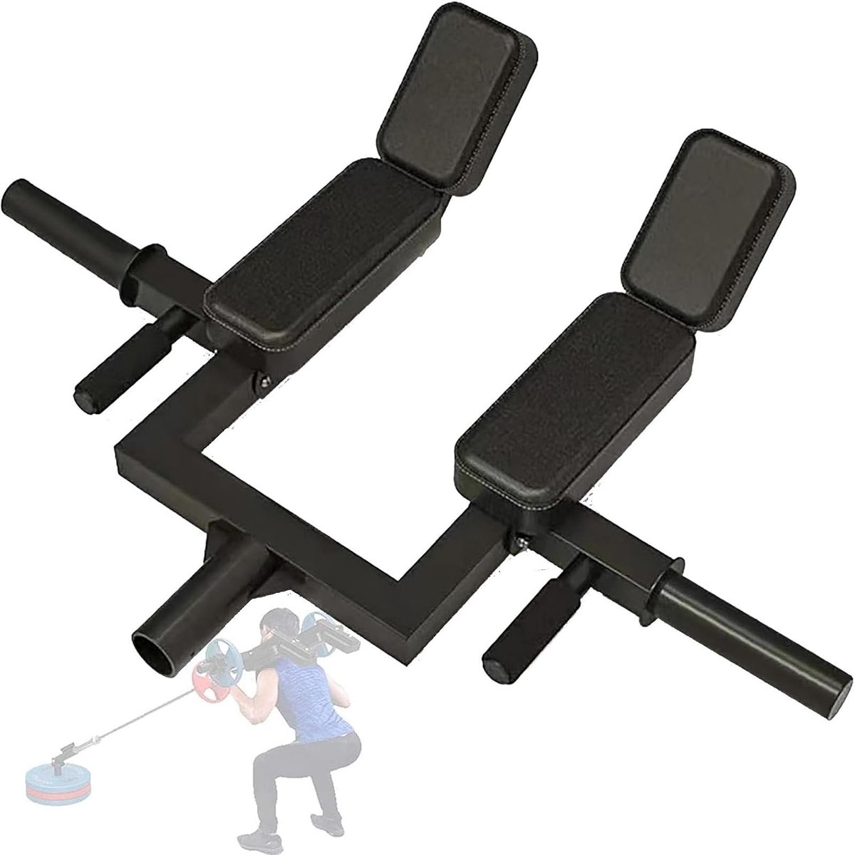 Safety Squat Bar - Schouderhurkrek - Gewichtheffen - Zware Stalen Structuur - 50mm Gat - Zwart
