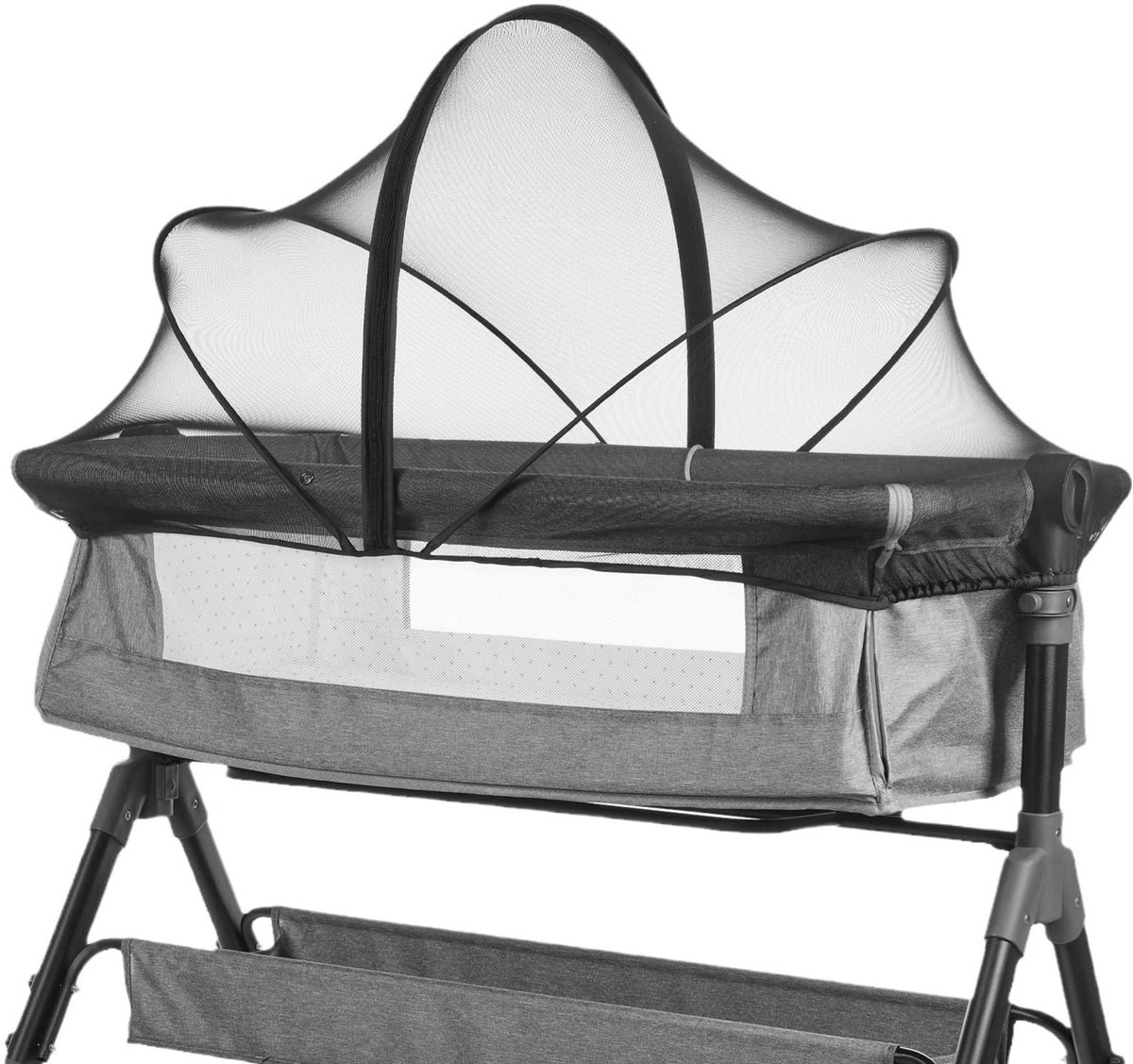 Solidchoice- Muggennet voor babybedden - Ultralicht - Insectenwerend - Ademend - Met geruisloze ritssluiting - Afmetingen 55 cm x 100 cm - Insectennet