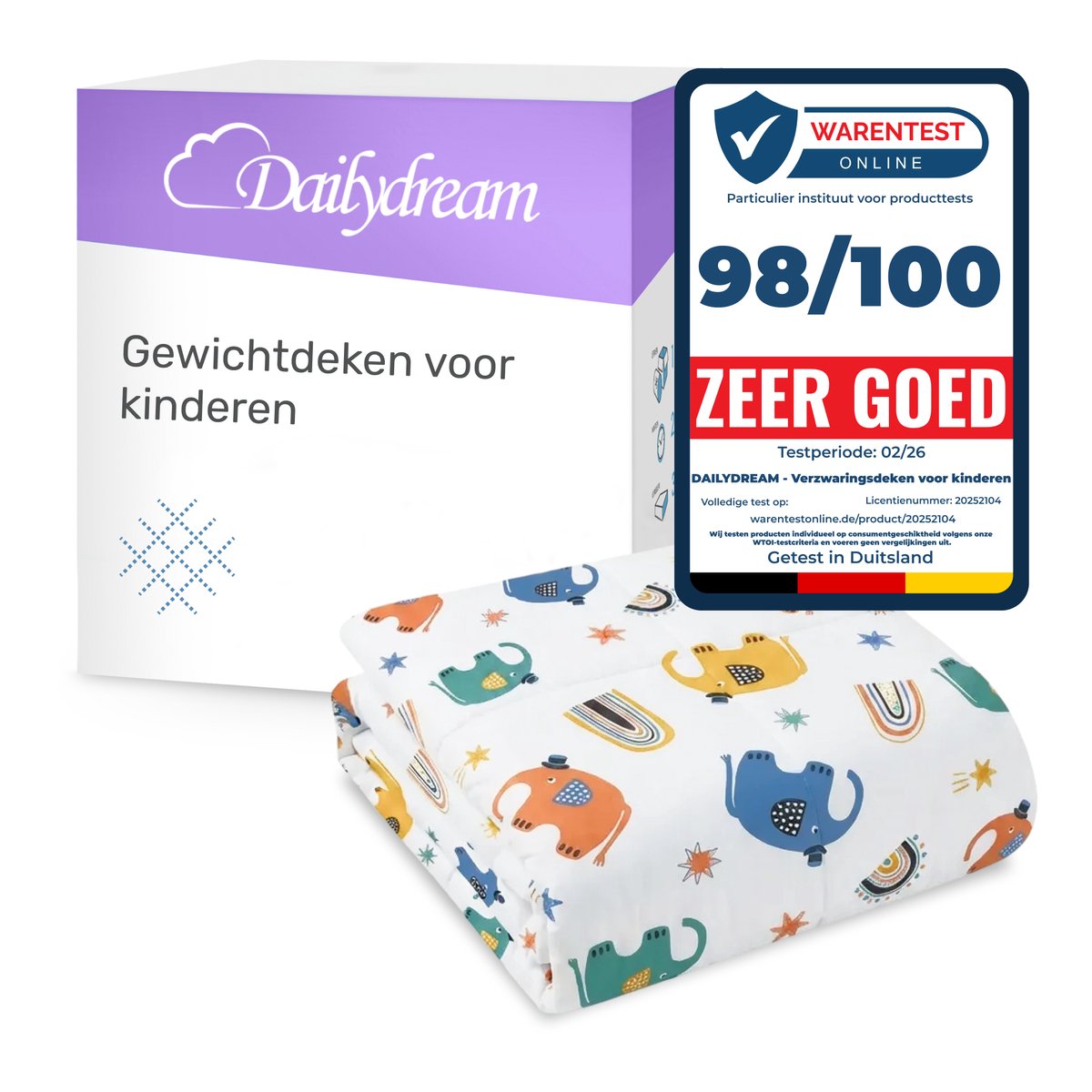 Dailydream | Verzwaringsdeken | Olifant weighted blanket - Zwaartedeken- Therapy Blanket