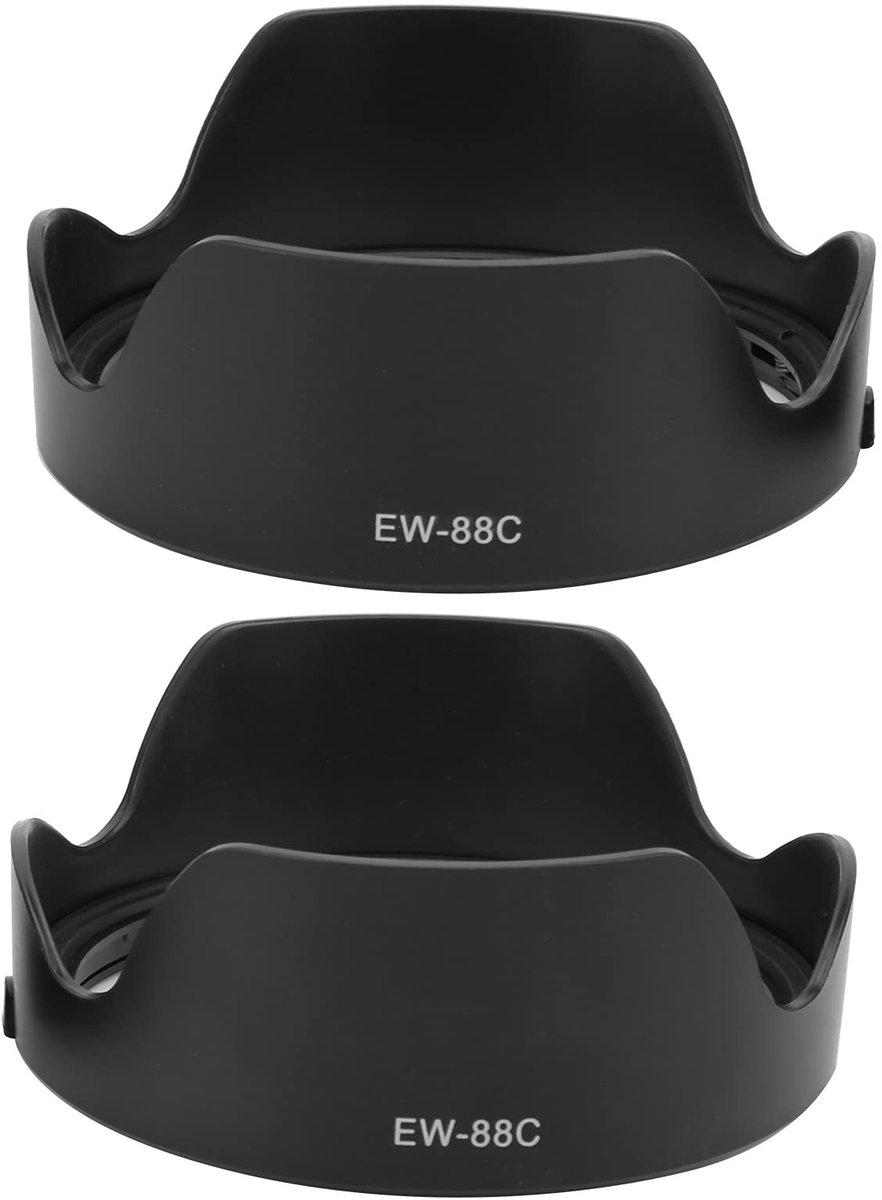 Dailygoods- Zonnekap 2 Stuks - Vervangende Zonnekap - Kunststof - Geschikt voor EF 17-40 mm/17-35 mm/20-35 mm - Lichtbescherming - Stevig en Duurzaam - Lenshood