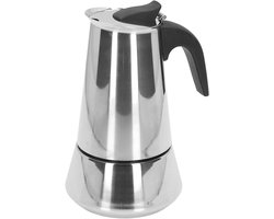 Kookplaat Koffiemaker - Italiaanse Pot - Klassieke Espresso - Voedselkwaliteit RVS - 300ml - Rood