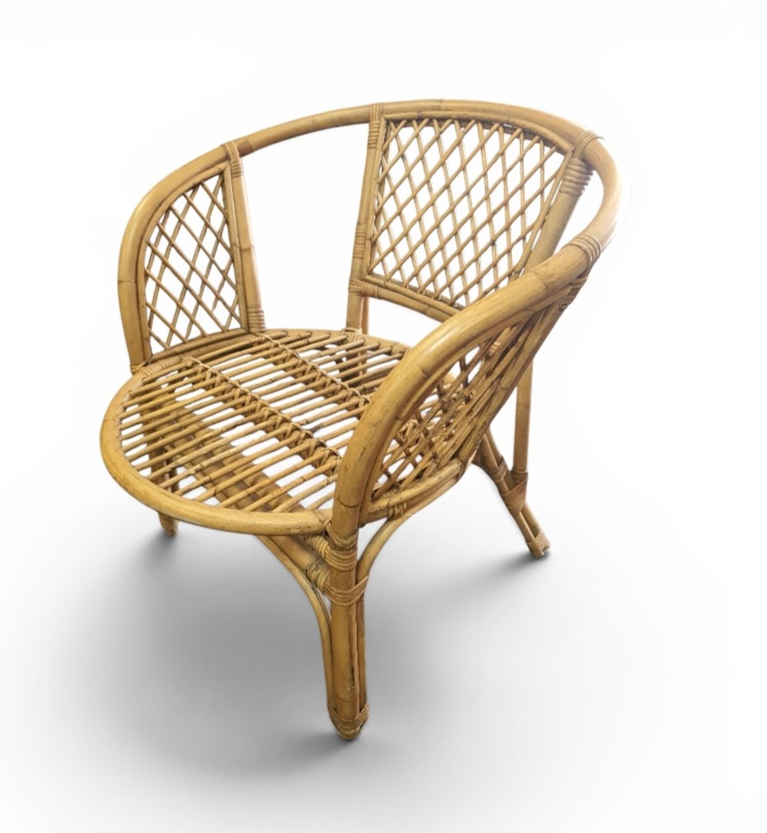 Mica Decorations Rotan stoel/fauteuil l.bruin