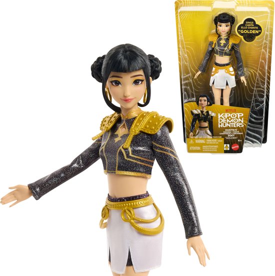 KPop Demon Hunters HUNTR/X Zoey 'Golden' zingende pop in outfit