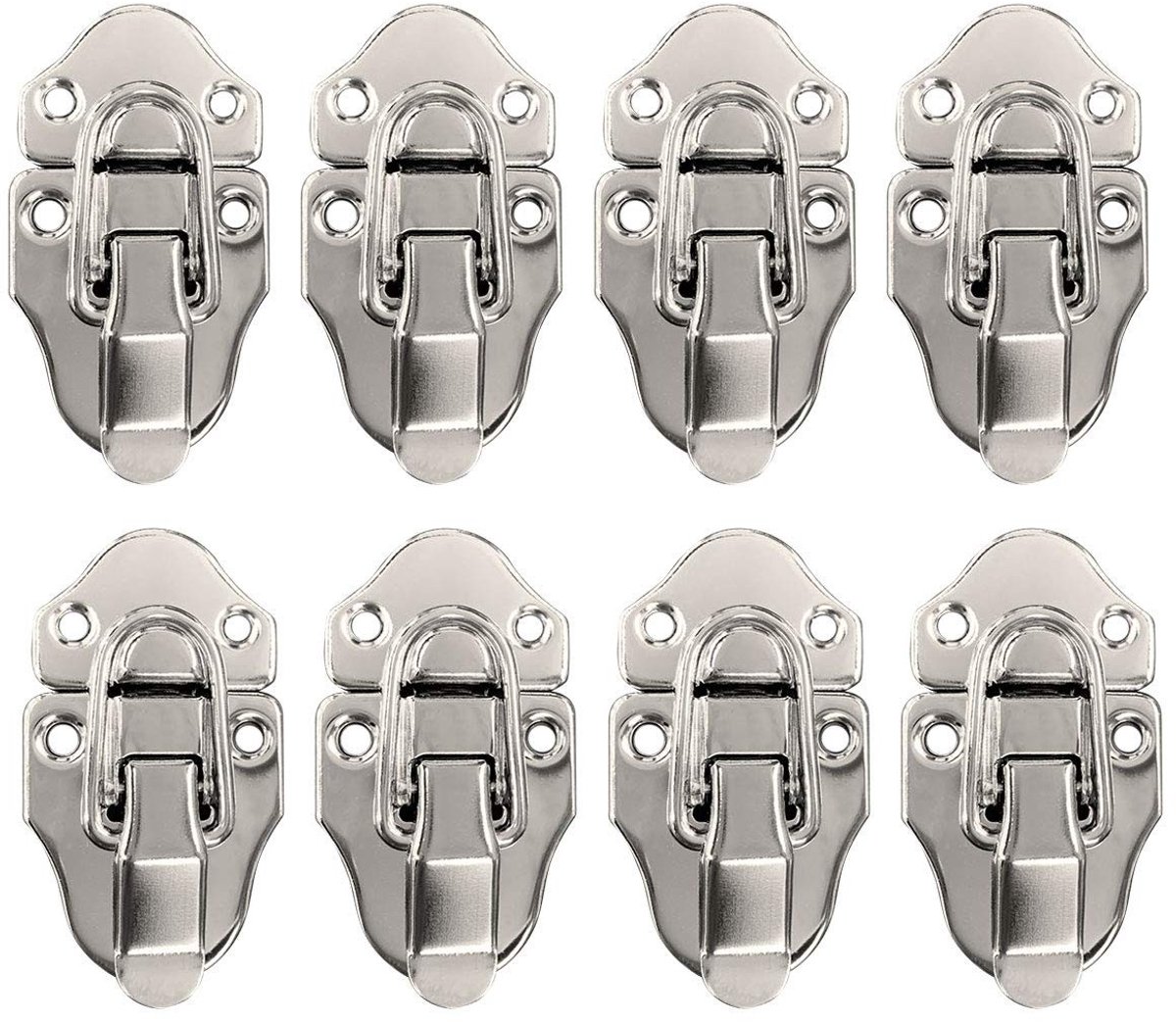 Dailygoods- Box Lock Retro Stijl - 8 Stks - Metalen Vergrendeling - Koffer Klink Hasp - Compact Formaat - Eenvoudig te Installeren