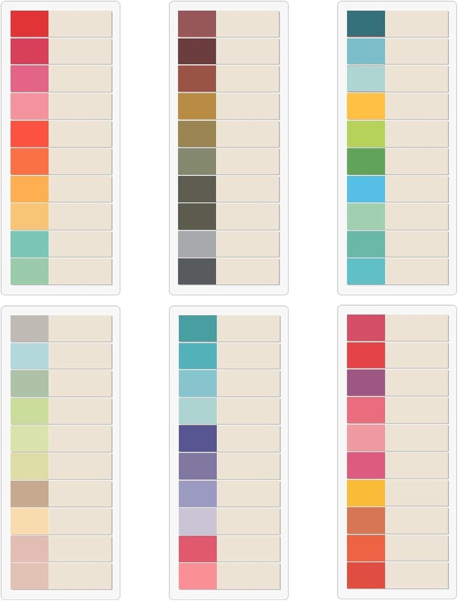 Dailygoods- Notitieblaadjes 1200 stuks - Indextabs - Pagina's - Waterdicht - Beschrijfbare Bladwijzers - Duurzaam en Herbruikbaar - Sticky Notes