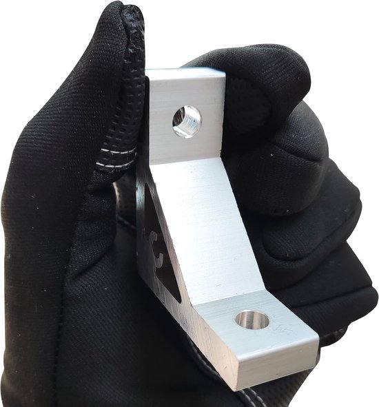 10 sets 90° hoek aluminium profiel hoeksteun scharnier connector voor 2020 serie inclusief 10 stuks hoekhouders, 20 stuks M6 T-moeren, 20 stuks M6 x 14 mm zeskantschroef voor — afbeelding 4