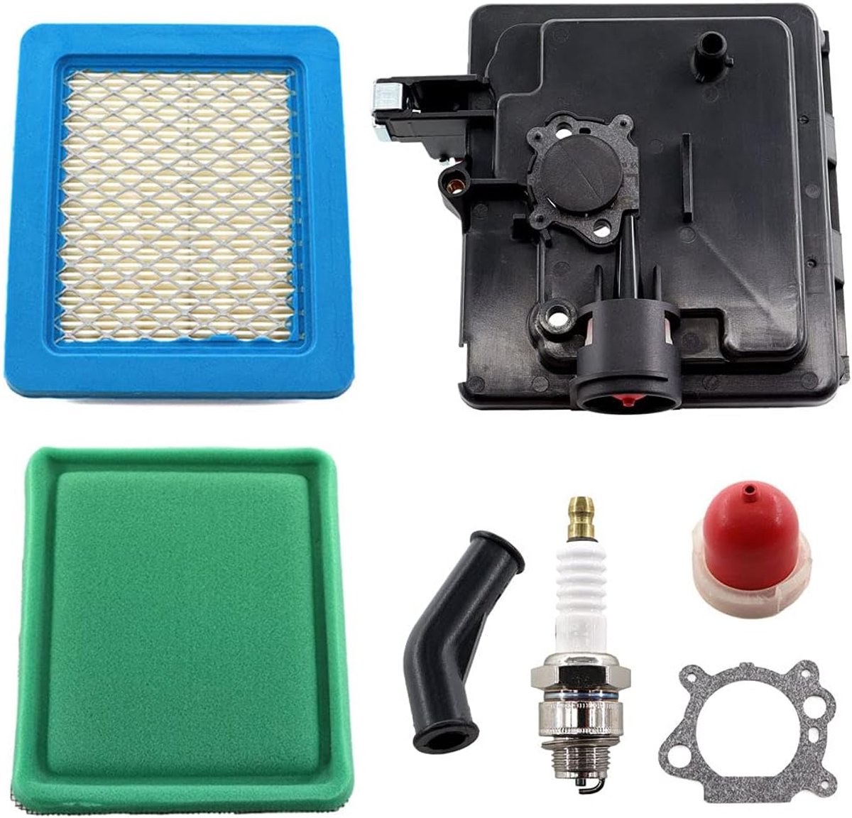 Luchtfilterbehuizing luchtfilter grondplaat bougie voor Briggs & Stratton Quantum motoren 795259 792040 691753 496116 grasmaaierafdekking luchtfilter 491588 399959