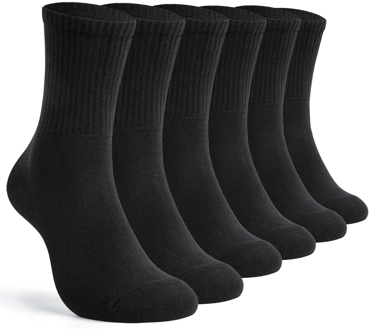 Sokken Heren Dames 6/12 Paar Katoenen Sportsokken Tennissokken Wandersokken Laufsokken Crew-Sokken Running Socks