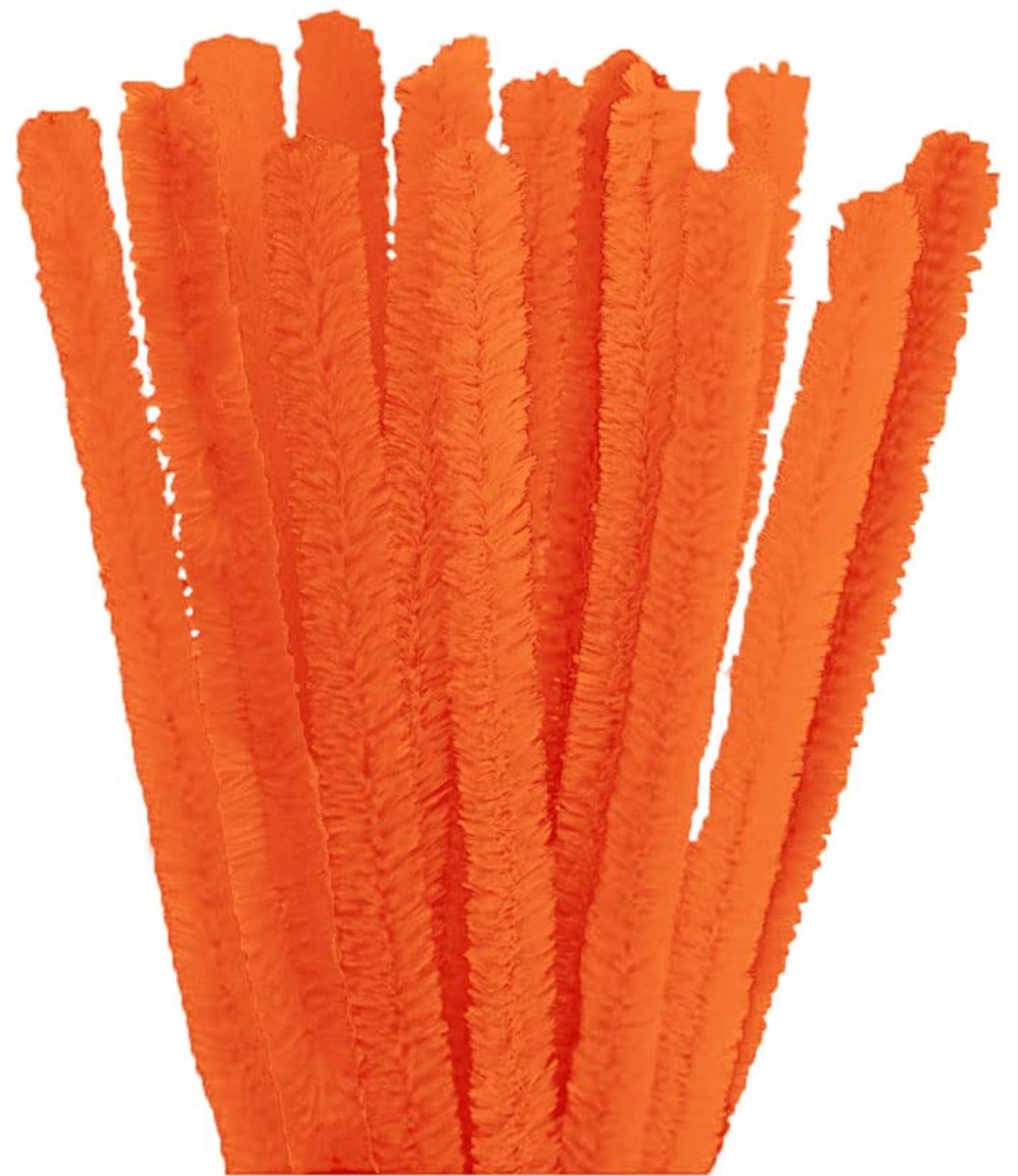 oranje 15 mm x 50 cm. 10 stuks.
