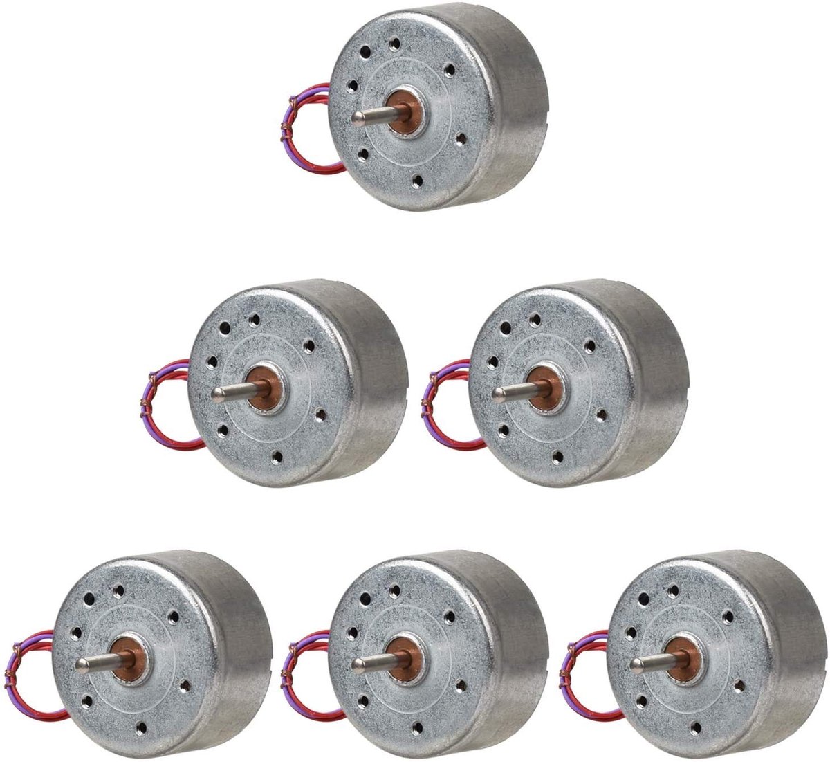 6 stuks DC 3V 1730RPM mini elektromotor voor DIY speelgoed windturbinegenerator