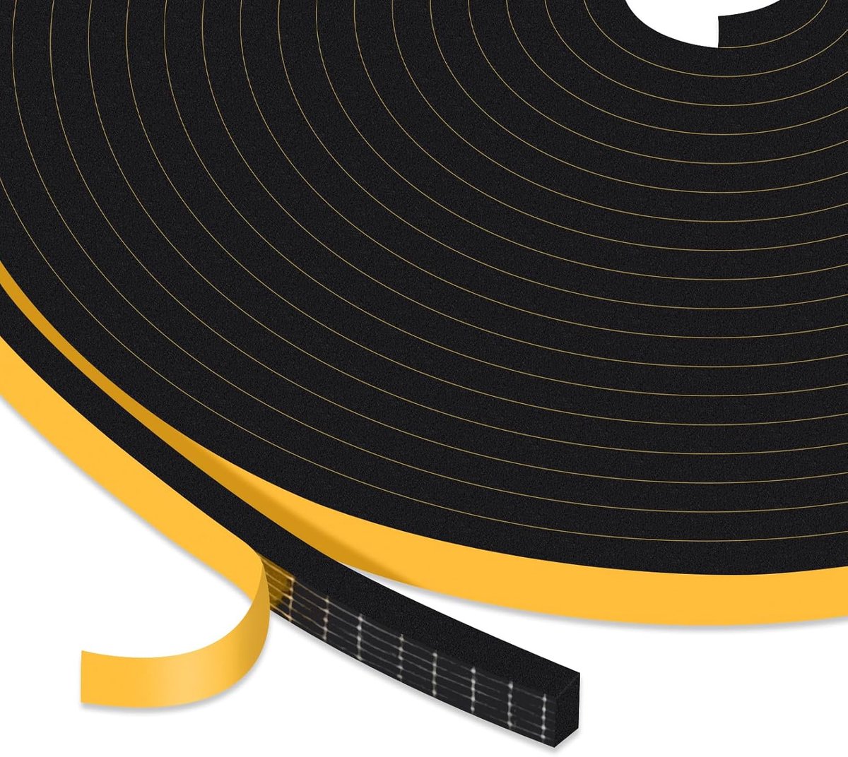 dichtheid Foam Tape 6mm (B) x 3mm (T), Zelfklevende Weer Stripping Seal, Home Window Isolatie Deur Diepgang Excluder Tape, Geluiddichte Schokbestendige Gap Afdichting
