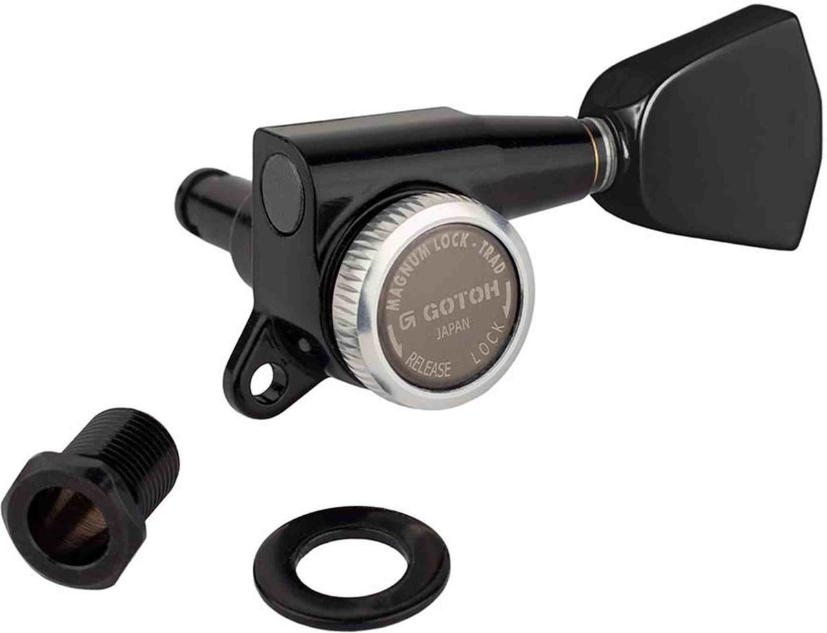 Gotoh GTH14054 SG381 stemmechanieken met Magnum Lock Trad and 04 knoppen, 3L3R, zwart