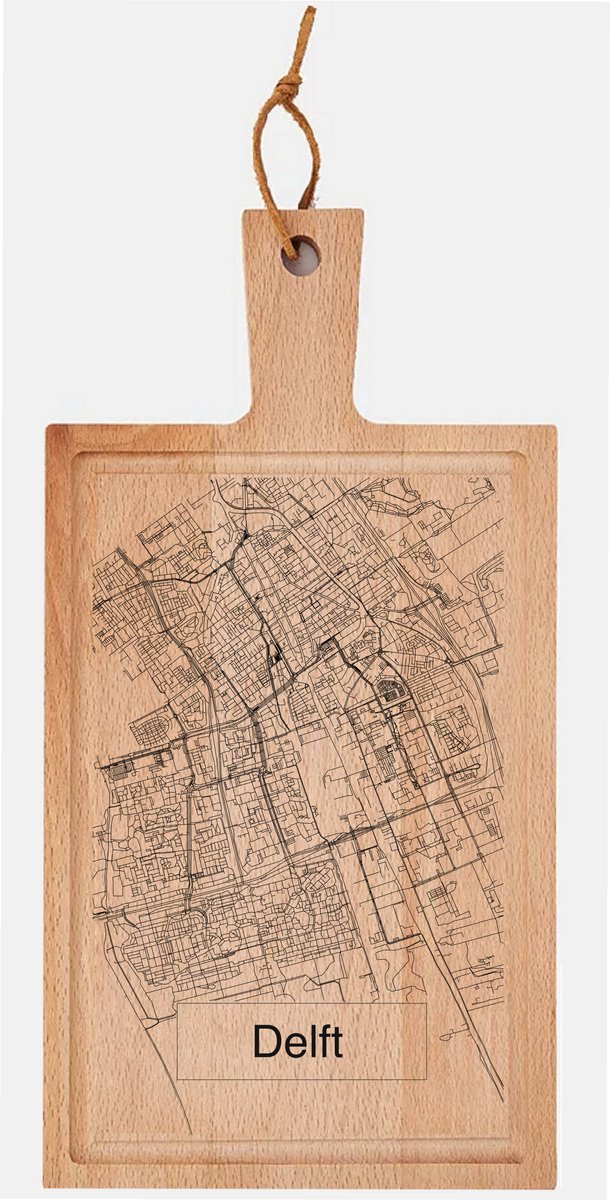 StadsPlanken Delft Serveerplank Borrelplank Tapasplank