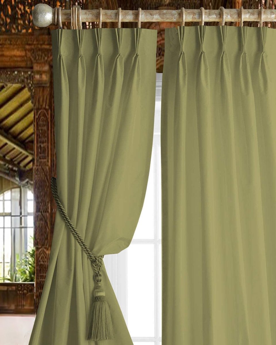 Pinch geplooide fles Greenout Gordijnen thermisch geïsoleerde kamer verduisterende gordijnen voor slaapkamer/woonkamer samen met 2 panelen gecombineerd B (91 cm + 91 cm), kabelbinders, haken